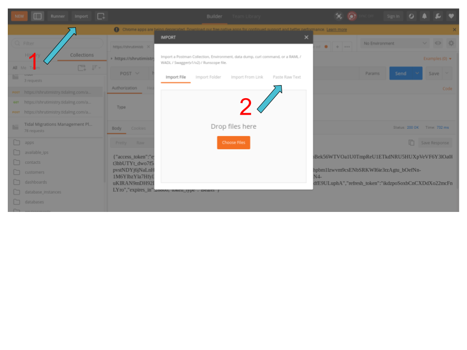 Importing API requests in Postman